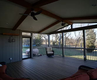 Gable Roof Screened Porch