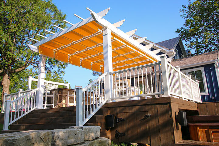 Trex Pergola With Shade Tree Canopy