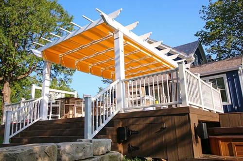 Trex Pergola With Shade Tree Canopy