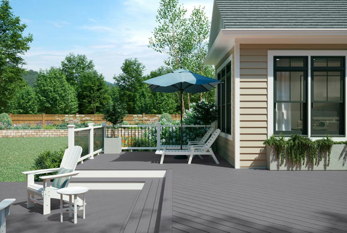 House With Ground Level Deck