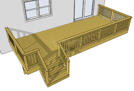 Deck Plan 1la2410 Decks Com