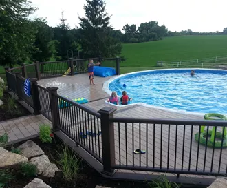 Swimming pool deck