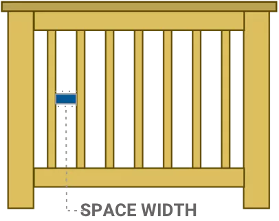 Baluster Space Width Diagram